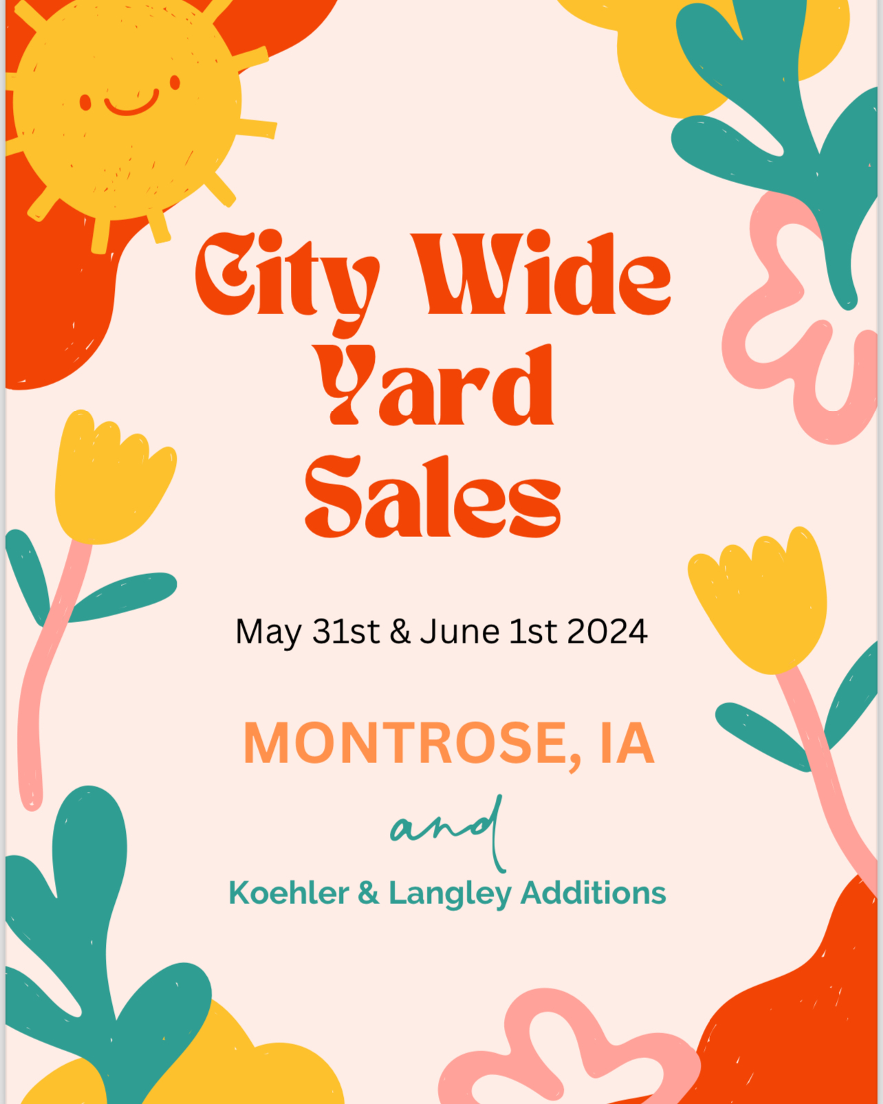 Yard Sale flyer